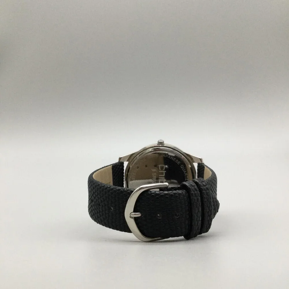 Chico's Womens Watch 40mm Eiffel Tower Dial Black Strap Crystals New Battery